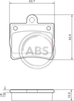 Комплект гальмівних колодок A.B.S. 37006
