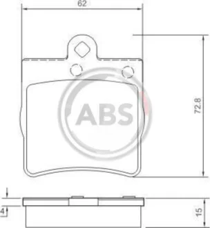 Гальмівні колодки зад. MB C/E-клас (W202/203/210) (ATE) A.B.S. 37021