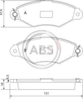 Гальмівні колодки пер. Kangoo 97-08 (Bosch) (з датчиком) A.B.S. 37040