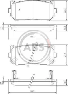 Комплект гальмівних колодок A.B.S. 37045