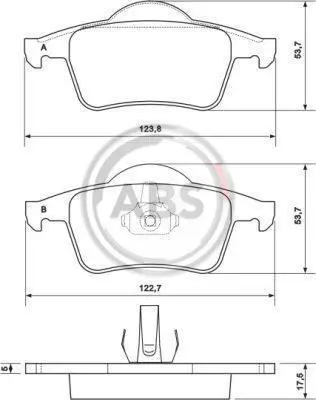 Гальмівні колодки зад. Volvo S60/S80/V70/XC70 95-10 (ATE) A.B.S. 37098 (фото 1)