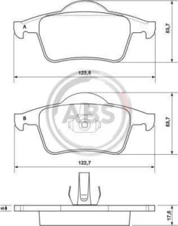 Гальмівні колодки зад. Volvo S60/S80/V70/XC70 95-10 (ATE) A.B.S. 37098