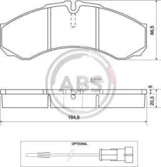 Гальмівні колодки Daily 99- (спарка) A.B.S. 37113
