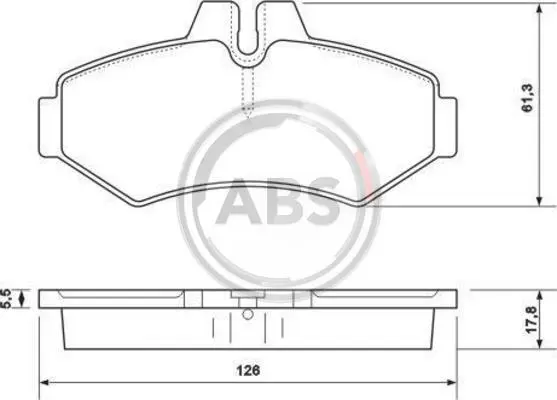 Гальмівні колодки зад. Sprinter 311-316 00-06 (Bosch) A.B.S. 37124 (фото 1)