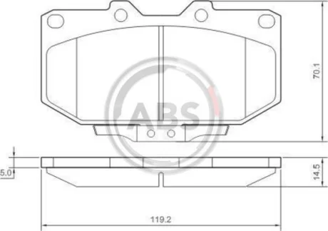Гальмівні колодки пер. Subaru Impreza 2.0/2.5i 98-08 A.B.S. 37128