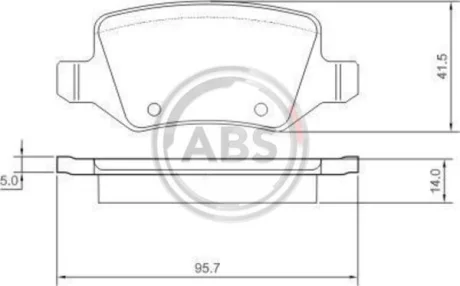 Гальмівні колодки зад. MB A-class (W168/W169) 97-12 (TRW) A.B.S. 37146