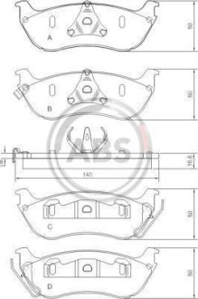 Тормозные колодки зад. MB M-Class (W163) 98-05 (Bosch) A.B.S. 37148