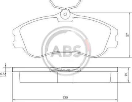 Гальмівні колодки пер. Berlingo/Partner 96-01 (Lucas) A.B.S. 37152