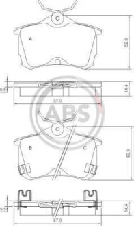 Гальмівні колодки зад. Honda Accord 98-08 (TRW) A.B.S. 37175
