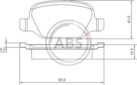 Тормозные колодки зад. Linea/GT/147/156/Lybra 97- A.B.S. 37184