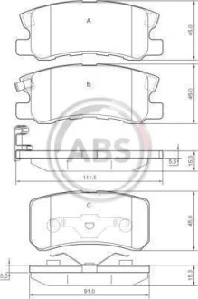Комплект гальмівних колодок A.B.S. 37199