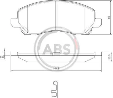 Гальмівні колодки пер. Lancer VIII/Outlander II/Peugeot 4008 08- (AKEBONO) A.B.S. 37202