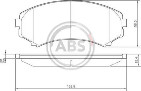 Гальмівні колодки пер. Mitsubishi Grandis 04-11/Pajero 90- (sumitomo) A.B.S. 37203