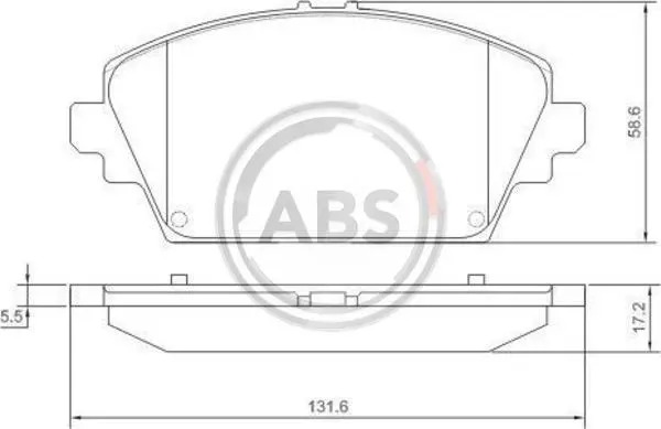 Гальмівні колодки пер. Nissan Primera 02- (TRW) A.B.S. 37205 (фото 1)