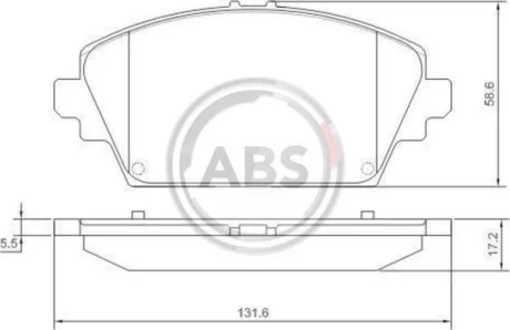 Гальмівні колодки пер. Nissan Primera 02- (TRW) A.B.S. 37205