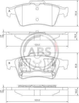 Колодки гальмівні RENAULT/SAAB/VOLVO задн. A.B.S. 37216 (фото 1)