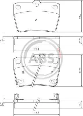 Гальмівні колодки зад. RAV 4 00-05 (AKEBONO) A.B.S. 37227 (фото 1)