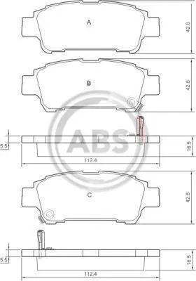 Гальмівні колодки зад. Estima/Previa/Avensis 00-06 A.B.S. 37228 (фото 1)