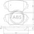 Гальмівні колодки пер. Toyota RAV4 94-05 (sumitomo) A.B.S. 37230 (фото 1)