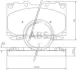Гальмівні колодки пер. Toyota Land Cruiser/Hilux VII/Lexus GX/ MITSUBISHI PAJERO 01- (sumitomo) A.B.S. 37231 (фото 1)
