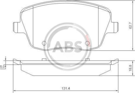 Тормозные колодки пер. VW Polo 02-/Skoda Fabia 99-14 (TRW) A.B.S. 37241 (фото 1)