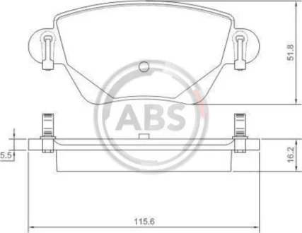 Гальмівні колодки зад. Kangoo 4x4/Mondeo III 01- (Bosch) A.B.S. 37254