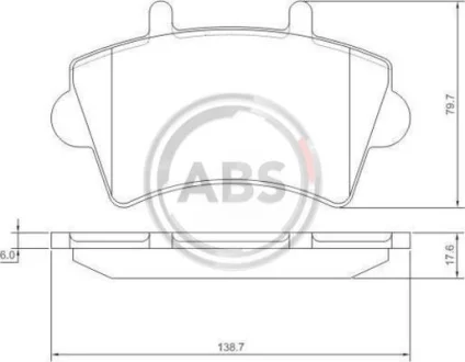 Гальмівні колодки пер. Master/Movano 00- (R16) A.B.S. 37290