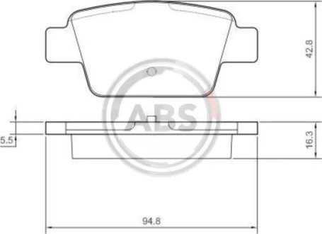 Гальмівні колодки зад. Alfa Romeo Mito/Fiat Bravo 99- (Bosch) A.B.S. 37291