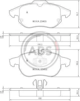 Гальмівні колодки пер. Vectra C 02- A.B.S. 37300