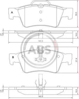 Гальмівні колодки зад. MB E/S-клас (W211/W212/W220/W221) 99- A.B.S. 37319