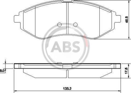 Тормозные колодки пер. Aveo/Kalos (03-21) A.B.S. 37352