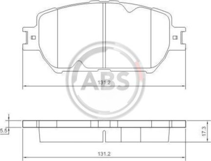 Тормозные колодки пер. Toyota Camry 96-06 (akebono) A.B.S. 37356 (фото 1)