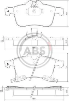 Гальмівні колодки пер. Combo 01-/Astra H (ATE) A.B.S. 37361