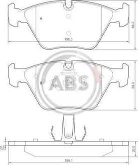 Тормозные колодки пер. BMW 3(E46) 99-07/X3(E83) 03-11 (ATE) A.B.S. 37374