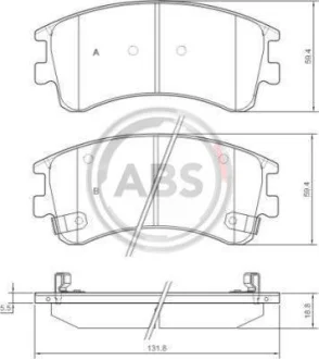 Гальмівні колодки пер. Mazda 6 02- A.B.S. 37381
