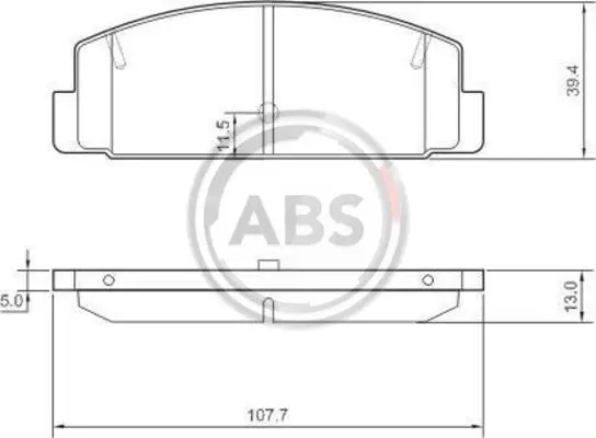 Гальмівні колодки зад. Mazda 323/626 94-04 (akebono) A.B.S. 37382 (фото 1)
