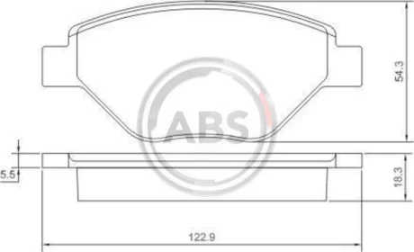 Гальмівні колодки пер. Megane 03-08 (BOSCH) A.B.S. 37398