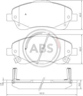 Гальмівні колодки пер. Toyota Avensis 00-08 (bosch) A.B.S. 37400