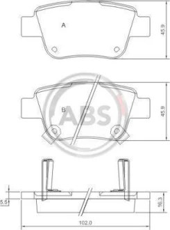Гальмівні колодки зад. Toyota Avensis 00-08 (Bosch) A.B.S. 37401