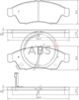 Колодки гальмівні SUZUKI LIANA передн. A.B.S. 37407