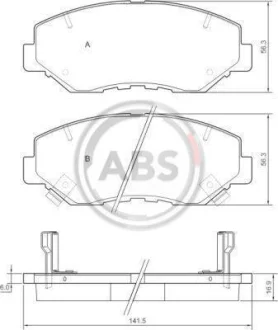 Гальмівні колодки пер. Civic/CR-V 05- A.B.S. 37424