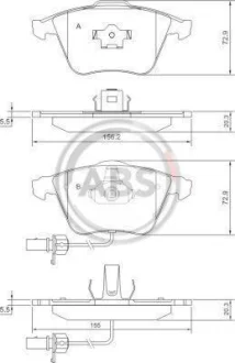 Колодки гальмівні AUDI A4/A6/A8 передн. A.B.S. 37428