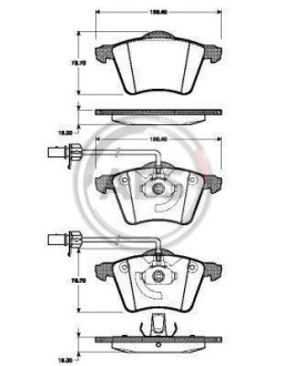 Гальмівні колодки пер. Galaxy/Sharan 95-10 (teves) A.B.S. 37453