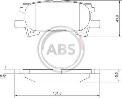 Гальмівні колодки зад. Lexus RX 03-08 (sumitomo) A.B.S. 37459 (фото 1)