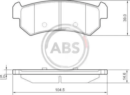 Гальмівні колодки зад. Chevrolet Lacetti 05- (akebono) A.B.S. 37461 (фото 1)