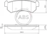 Гальмівні колодки зад. Chevrolet Lacetti 05- (akebono) A.B.S. 37461 (фото 1)