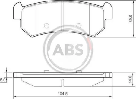 Гальмівні колодки зад. Chevrolet Lacetti 05- (akebono) A.B.S. 37461