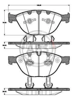Гальмівні колодки пер. BMW 5 (E60)/7 (E65) 3.0/4.4 d/4.8-6.0i 03-10 A.B.S. 37463