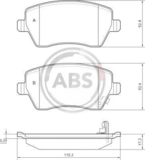 Гальмівні колодки пер. Suzuki Swift 05- (TRW) A.B.S. 37478