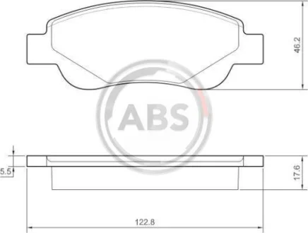 Гальмівні колодки пер. Peugeot 107/Citroen C1 05- (Bosch) A.B.S. 37483